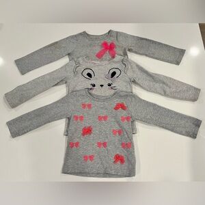 Bundle of 3 Girls Long Sleeve Graphic Tee’s